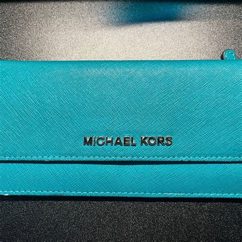 white studded michael kors wallet|michael kors teal wallet.